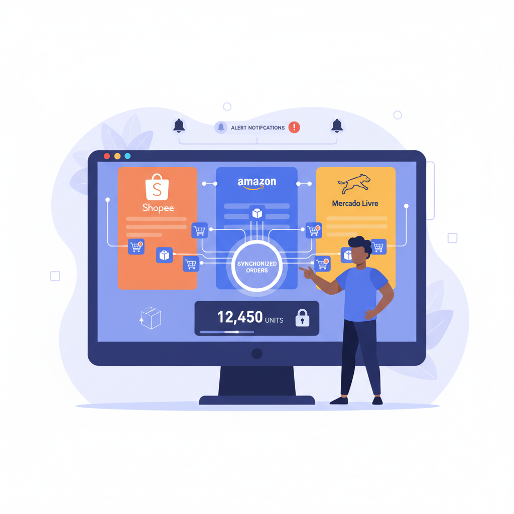 Dashboard unificado para gerenciar múltiplos marketplaces